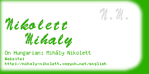 nikolett mihaly business card